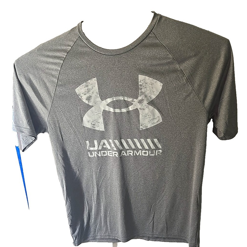 Under Armour XL T-Shirt Mens Loose Fit HeatGear Performance Training Tee Gray